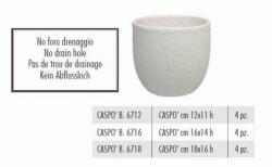 Terrecotte Italiane Caspo Bianco 12X11 cm agyag növénytartó