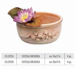 Terrecotte Italiane Ciotola Orchidea 30X14 cm agyag növénytartó
