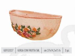 Terrecotte Italiane Gerla Con Frutta Sm. 27X14, 5X15 cm agyag növénytartó