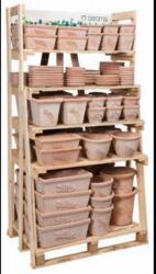 Deroma Sottovaso Quadro 25 cm agyag növénytartó