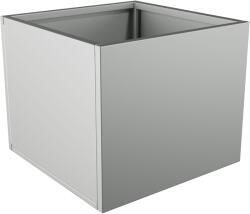  Nívó Cubo virágláda M, Fehéralumínium színben 60x60x50 cm