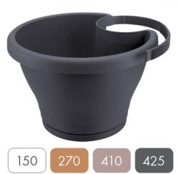 elho Corsica Drainpipe Clicker 24 cm Anthracit színű műanyag növénytartó