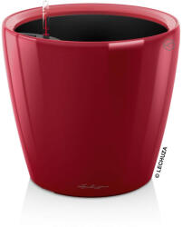 Lechuza CLASSICO Premium Kivehető Be Ővel Scarlet Red High Gloss LS műanyag növénytartó 35 cm
