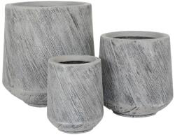 NDT Crosby 02G grey set of 3 kerámia növénytartó szett