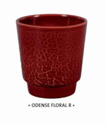 NDT Odense Floral R red 13, 5 cm kerámia növénytartó