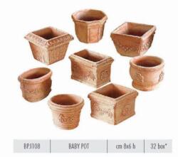 Terrecotte Italiane Baby Pot 8X6 cm agyag növénytartó