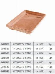 Terrecotte Italiane Sottocassetta Rettang. 38X15 cm agyag növénytartó
