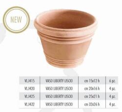 Terrecotte Italiane Vaso Liscio Liberty 20X16 cm agyag növénytartó