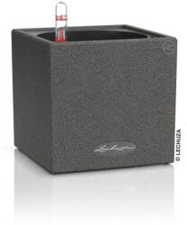 Lechuza CANTO Stone Graphite Black műanyag növénytartó 14 cm