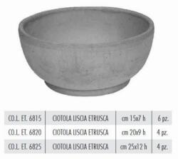 Terrecotte Italiane Ciotola Liscia Etrusco 20X9 cm agyag növénytartó