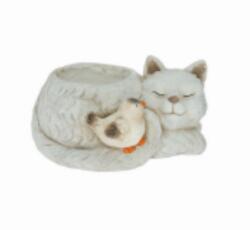  Macska kismadárral kerámia kaspó 32x21, 5x16 cm