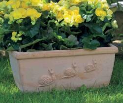Terrecotte Italiane Cassetta Lumache 40X21X18 cm agyag növénytartó
