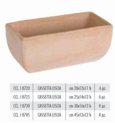 Terrecotte Italiane Cassetta Liscia agyag virágláda 45 cm