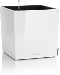 Lechuza CUBE Premium White High Gloss műanyag növénytartó 50 cm