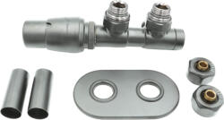 Deante bal oldali termosztatikus radiátorszelep, matt acél AGI_FZL1 (AGI_FZL1)