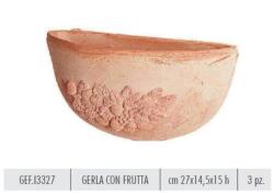 Terrecotte Italiane Gerla Con Frutta 27X14, 5X15 cm agyag növénytartó