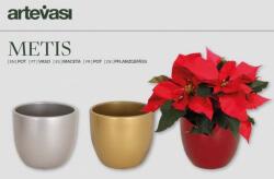 Artevasi METIS POT 19 cm műanyag növénytartó SILVER