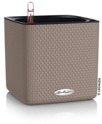 Lechuza CUBE Color Sand Brown műanyag növénytartó 16 cm
