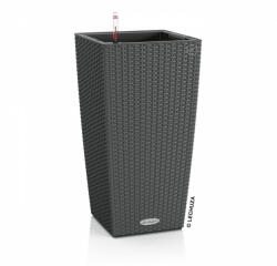 Lechuza Cottage Cubico műanyag kaspó 30 cm granite