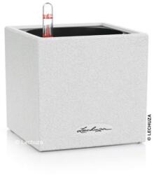 Lechuza CANTO Stone Quarz White Low Alacsony műanyag növénytartó 30 cm