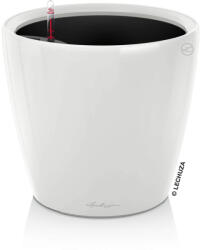 Lechuza CLASSICO Premium Kivehető Be Ővel White High Gloss LS műanyag növénytartó 28 cm