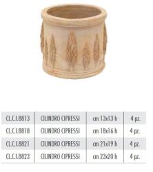 Terrecotte Italiane Cilindro Cipressi 13X13 H. cm agyag növénytartó
