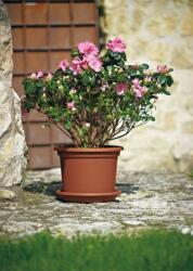 euro3plast Geo 60 cm műanyag növénytartó Terracotta