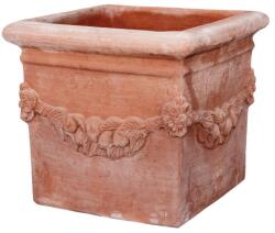 Terrecotte Italiane Cubo Festonato 13X13X13 H. cm agyag növénytartó