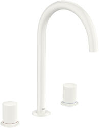 Roca Nu L kétgombos álló mosdó csaptelep ívelt kifolyóval, fényes fehér A5A3E3FP30 (A5A3E3FP30)