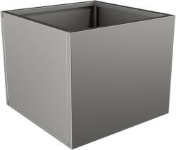  Nívó Cubo virágláda M, Szürkealumínium színben 60x60x50 cm