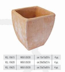 Terrecotte Italiane Vaso Liscio 25X25X30 cm agyag növénytartó