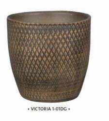 NDT Victoria 1-01DG brown/gold 14 cm kerámia növénytartó