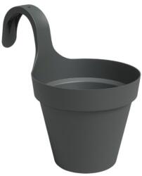 Artevasi Capri Balcony Single 20 cm Anthra műanyag növénytartó