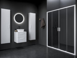 RAVAK Blix II NBLDP4 zuhanyajtó átlátszó üveggel 130x195 cm, matt fehér profilszín 0YMJ0E00Z1 (0YMJ0E00Z1)