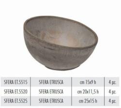 Terrecotte Italiane Sfera Etrusca 15X9 cm agyag növénytartó