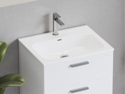 RAVAK Chrome Slim beépíthető kerámia mosdó 70x49 cm csaplyukkal és túlfolyóval, fehér XJX01170002 (XJX01170002)