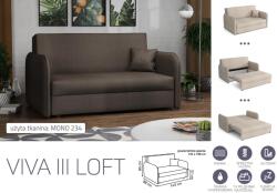 Mindigbútor VIVA LOFT III. előre nyíló rugós kanapé Mono 234 színben - sprintbutor