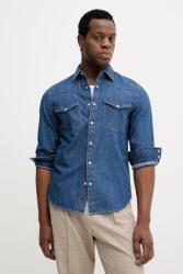 Benetton farmering galléros, regular, 5RZKUQ036 - kék L