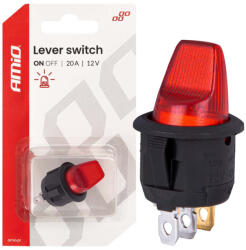 AMIO 2 állású piros kapcsoló - 12V 20A