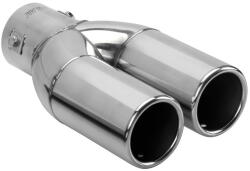 LAMPA TS-77 duppla acél kipufogóvég - króm - 37-60mm/215mm hosszú