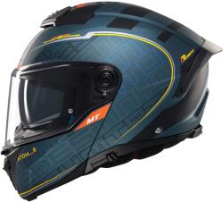 MT Helmets Cască de motocicletă flip-up MT Atom 2 SV Destiny verde-negru mat (MT1335C23263)