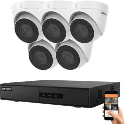 Hikvision 5 dome biztonsági kamerás IP kamera rendszer 4MP