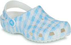 Crocs Saboti Fete Classic Gingham Clog K Crocs Alb 32 / 33