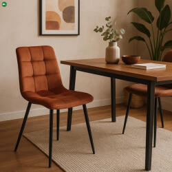 Mebel Elite Rozsdabarna Bársony étkezőszék. PERU