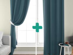  2x draperie turcoaz OXFORD 140x250 cm