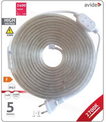 Avide ABLSBL-220V-3528-60WW67 led szalag bliszter 220v 24w smd3528 60led 2700k ip67 5m (ABLSBL-220V-3528-60WW67)