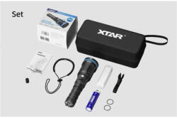 XTAR D40 ZOOM SET búvárlámpa akkus USB-C 100 méter 1600Lm (XTAR-D40)