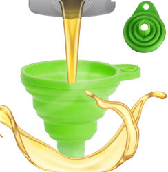 Malatec Kicsire összehajtható szilikon tölcsér, zöld szín