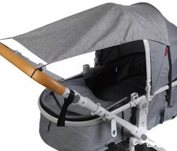 Malatec Napellenző babakocsihoz, szürke, 50 x 36 x 72 cm, vízálló