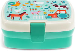 Rex London gyerek uzsonnás doboz kivehető tálcával, BPA mentes, Farm